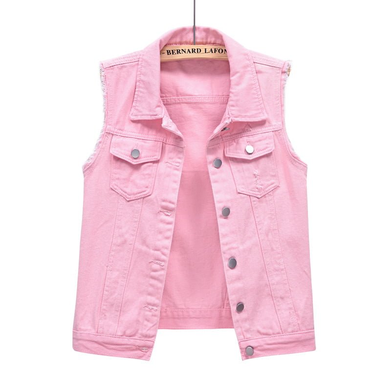 custom womens denim vests