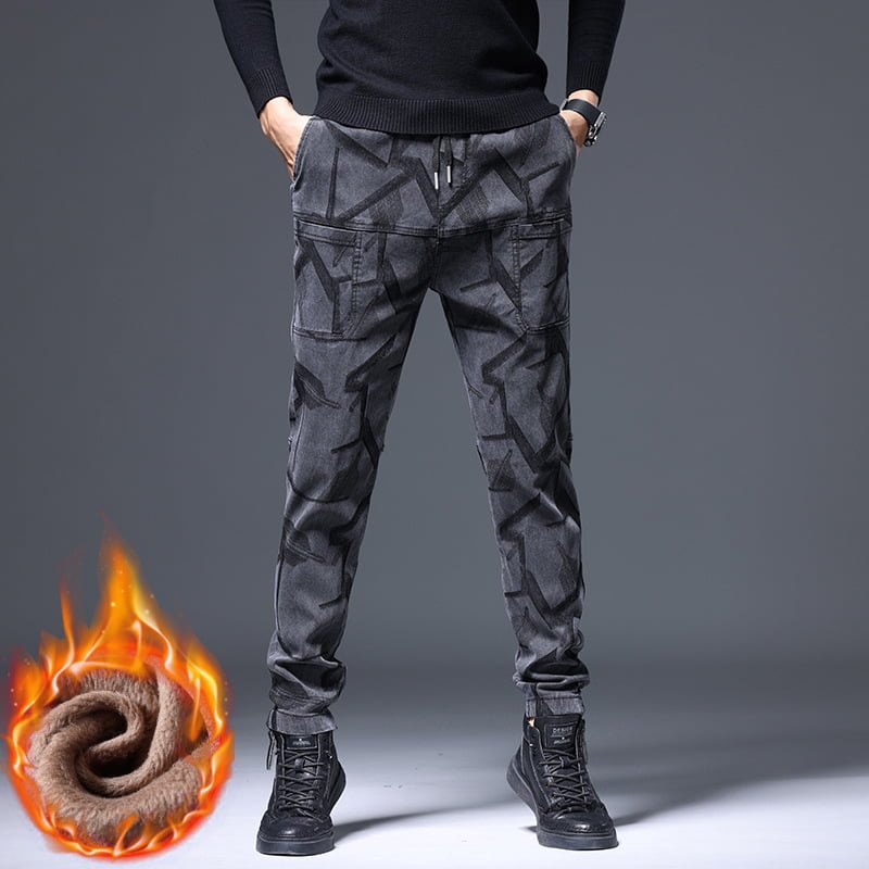 custom jacquard mens straight leg jeans