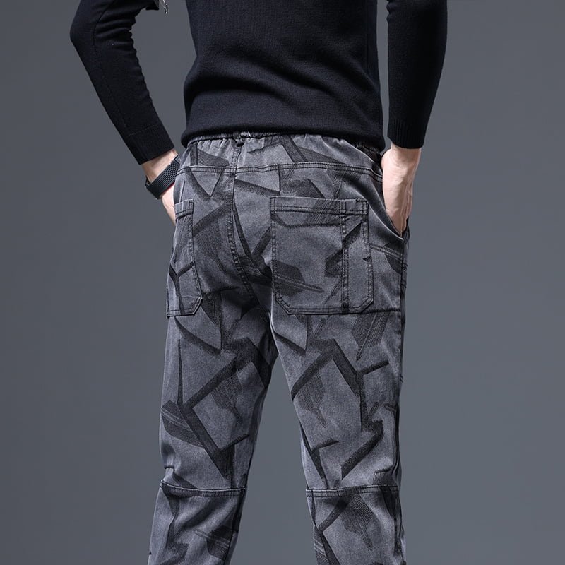 custom jacquard mens straight leg jeans