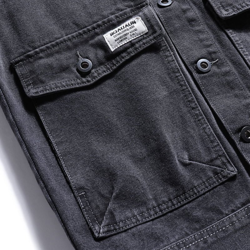 custom denim vest for men