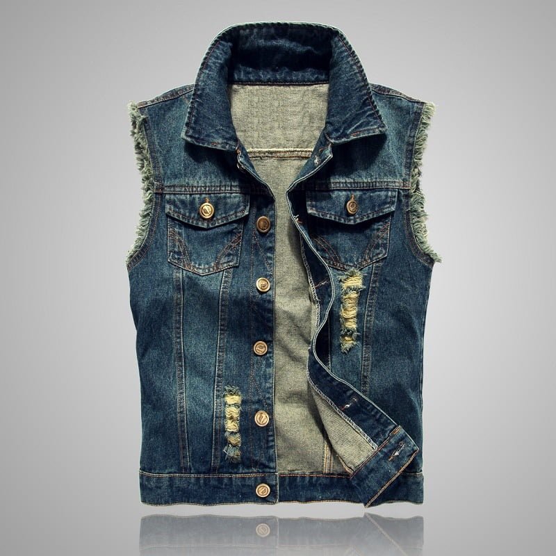 custom denim vests men