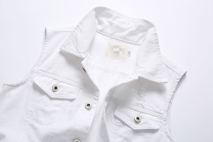 custom denim jeans vest mens