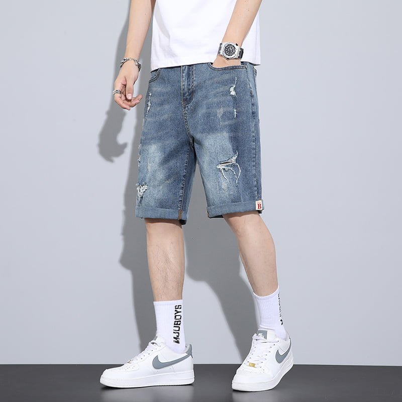 custom men denim shorts